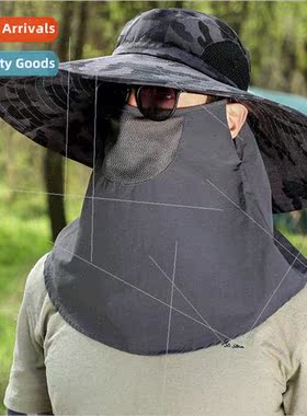 16CM large brim hat mens summer sunscreen sun protection nec