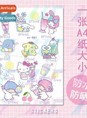 Sanrio cute cartoon stickers Kulo rice Tamagai dog helmet st