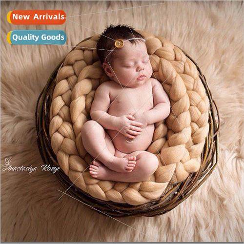 Thick Braid Photography Blanket Photography Props Wool Photo