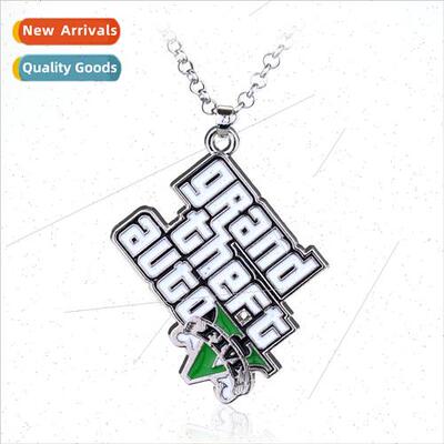 Grand Theft Auto gta letter necklace exaggerated creative pe