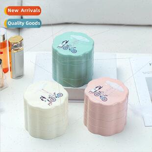 Jewelry Storage Box Rotating Storage 3D Desktop Dustproof Or