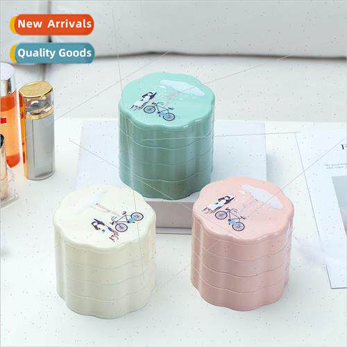Jewelry Storage Box Rotating Storage 3D Desktop Dustproof Or