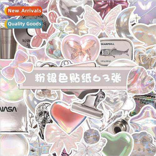 60 high value personalized creative pink and silver children