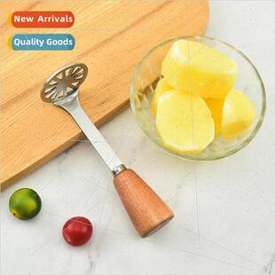 masher potato household baby food wooden supplemental handle