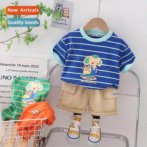 Boys short sleeve suit 2023 new summer cartoon nd childrens
