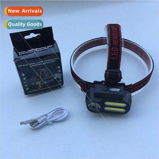 611USB Rechargeable Headlamp COB Outdoor Head Torch 18650 Em