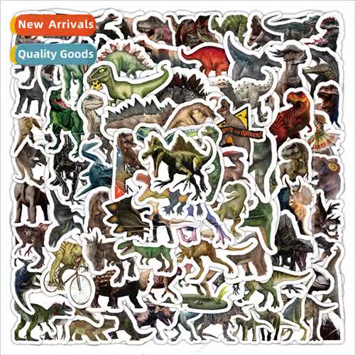 100 pcs of realistic dinosaur stickers decorative water cups