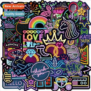 black mix personality DIY night stickers match and neon