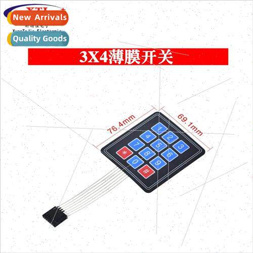 3*4 Matrix Keyboard Membrane Switch/Membrane Keypad/Control