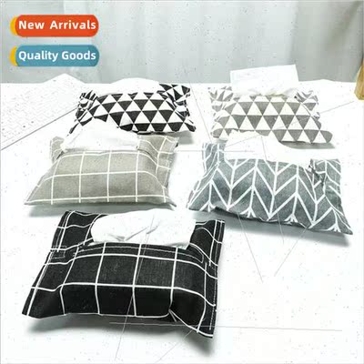 Fabric Tissue Sleeve Cotton and linen cute cartoon tissue bo