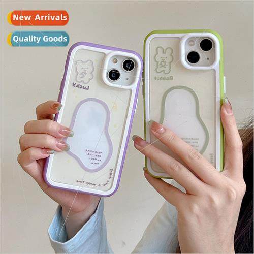 Simple lines geometric bear 适用 14ProMax couple iPhone 13 c