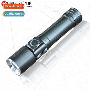 rech flashlight outdoor zoom Wind mini light strong 18650