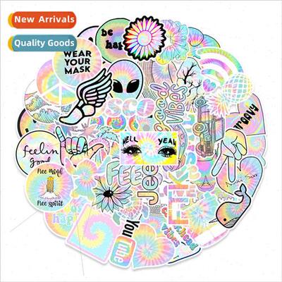50 new gradient graffiti stickers car luggage refrigerator s