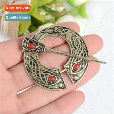 2019 Viking Collection Ruby Viking Brooch Northern Pirate Vi
