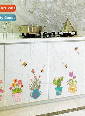 New wall stickers flower pots combination wall stickers remo