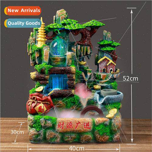 Cai Cai  Bao fake mountain running water fountain living roo