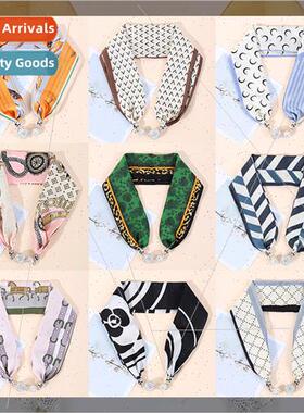 New magnetic clasp silk scarf necklace neckwear lazy scarf m