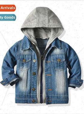 2020 boys new denim jacket spring and fall Korean  of the ho