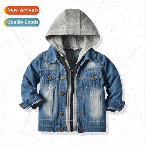 2020 boys new denim jacket spring and fall Korean  of the ho