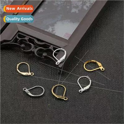 Copper French ear hook ear clip handmade diy ear jewelry hom