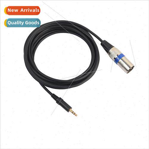 FBA Black 3 meter gold plated head zinc alloy 3.5 male to ca