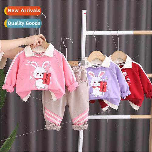 Girls fall suit suit 2023 new children spring and fall femal