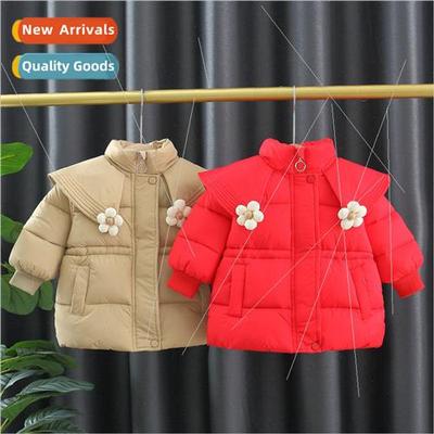 2761 baby winter padded cotton dress 适用eign- girls red New