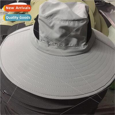 Outdoor summer anti-ultraviolet hat large brim hiking hat qu