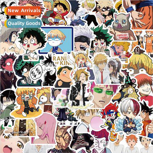 50 cartoon popular anime mixed 2 material graffiti stickers