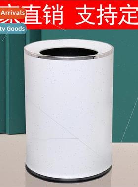 Round slanting mouth without lid trash can commercial househ