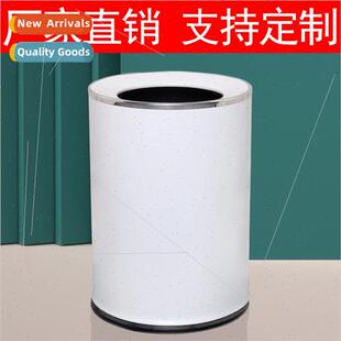 Round slanting mouth without lid trash can commercial househ