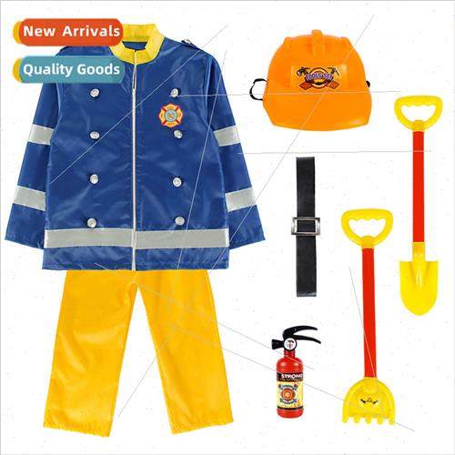 Children Firefighter Per适用mance Costume cosplay Career Exp