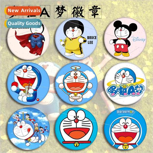 Anime badge Doraemon badge Tinkerbell cute cartoon pin badge