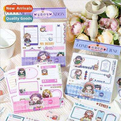 Ago retro wearable writeable stickers cute girl students han