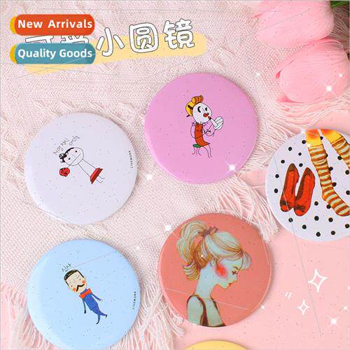 Cute mini cartoon makeup mirror portable ladies portable bea