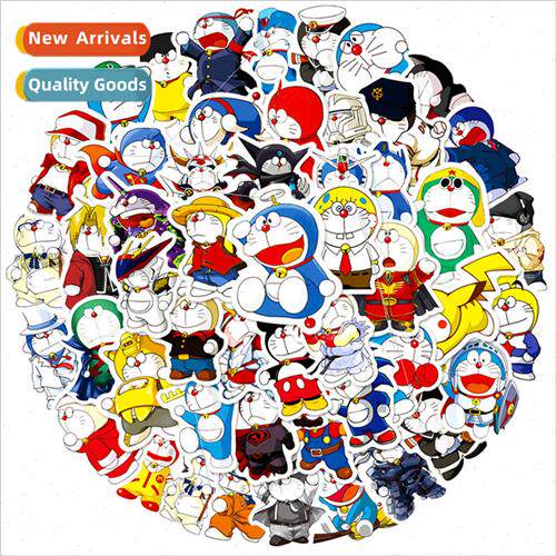50 Doraemon Tinkerbell cat cross-dressing graffiti water cup