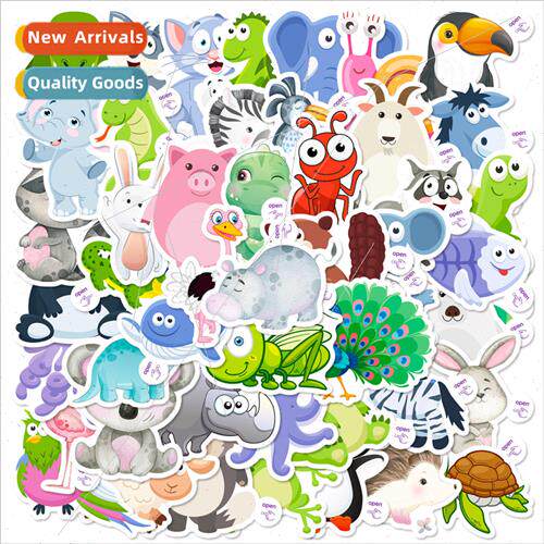 100 pcs of childrens cute little animal doodle stickers easy