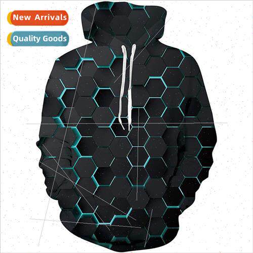 2023 New 3D Digital Printed Sweatshirt Loose Large ze Casual