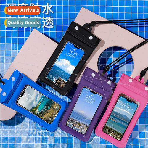 Cell Phone Waterproof Bag Inflatable Touch Screen Swimming U