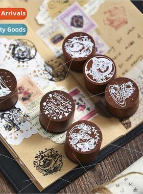 Round Wooden Stamps Dreams in Departure Series Creative Vint