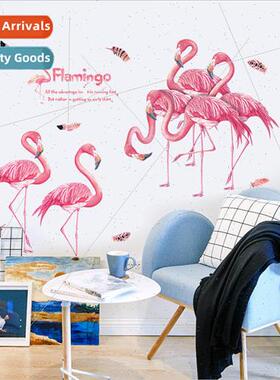 XL8389 flamingo bedroom study living room background wall en
