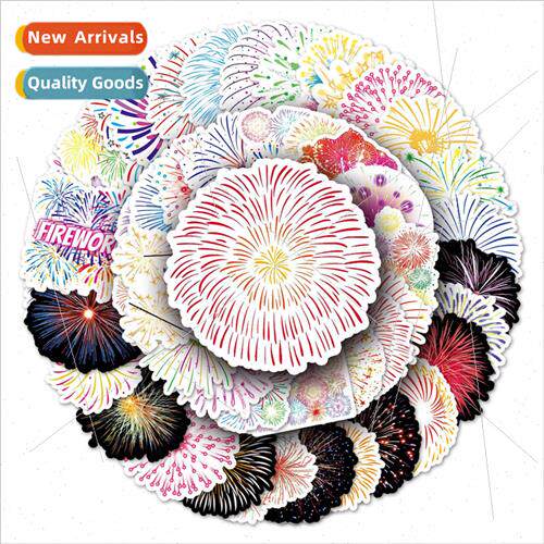 50 fireworks graffiti stickers small fresh stickers DIY skat