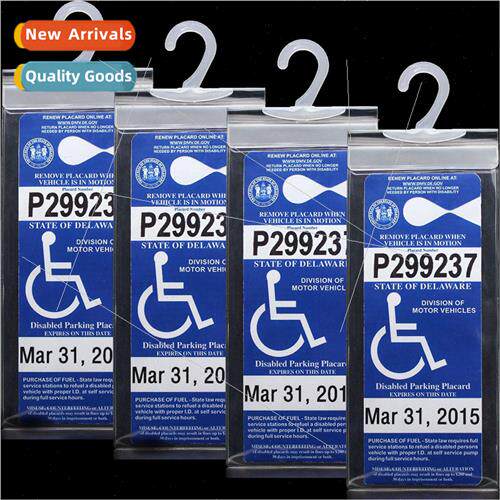 Disabled Parking Plate Bags Transparent PVC Disabled Card Pl
