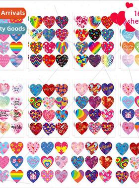 Valentines Day Heart Shaped Envelope Seal  Stickers Valentin