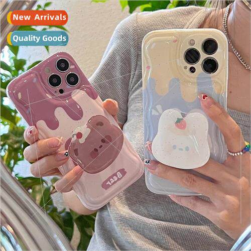适用 iphone13pro max melting bear rabbit apple 12 phone case