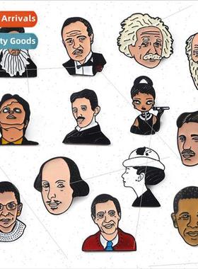 Creative Cartoon Character Head Pin Einstein Machburn Charac