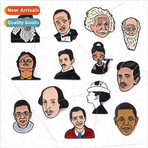Creative Cartoon Character Head Pin Einstein Machburn Charac