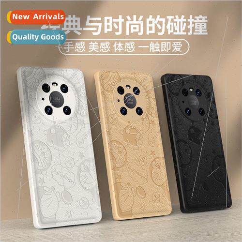 适用 glory 60Pro phone case huawei mate40pro leather kitten