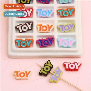 letters han double DIY beads TOY drop oil sided acrylic mple
