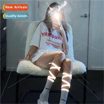 Sports stockings summer women running cross reflective tie s